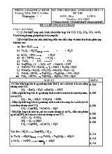 Đề thi môn Hóa lớp 8 năm học 2014 - 2015 - Trường TH & THCS Võ Hữu